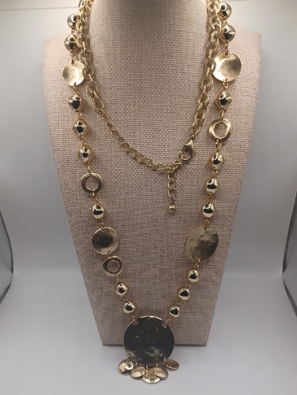Chicos Gold Tone Statement Necklace - Picture 5 of 6